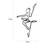 Wallity Ballerina 1 - Escultura de pared de metal negro